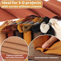 Brown Soft Felt Fabric Sheets 7 Rolls 8”x35” Felt Sheets Assorted Colors 1….