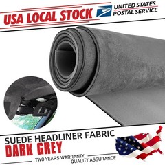 Dark Grey Suede Headliner Fabric Material 98″x60″ Car Roof Liner Upholstery