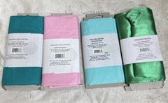 Lot Of 4 ~ 2 Yard Poly Cotton & Costume Satin Fabric Pre-Cut 72″ x 44″ NEW