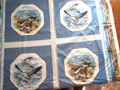 18″ Sea Side Scenes with Seagulls & Birds Quilt/Pillow Blocks, Makes 4 Blocks