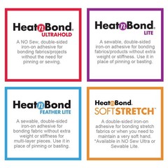 HeatnBond UltraHold Iron-On Adhesive Value Pack, 17 Inches x 5 Yards, White