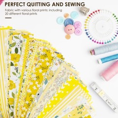 80 PCS Pre-Cut Jelly Roll Fabric Strips 2.5×20 Inch Cotton Quilting Yellow