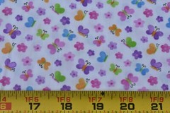 By 1/2 Yd, Colorful Butterflies & Daisies Quilt Cotton, Northcott/Edwards, P6806