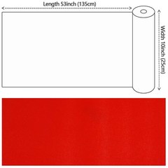 Solid Color Red Faux Leather Roll 10″X53″(25cmX135cm),Smooth