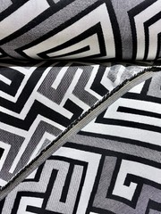 SUNBRELLA BY MILLIKEN BLACK LABERYNTH UPHOLSTERY FABRIC WATER REPELLENT 54″ WIDE