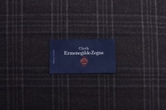 Ermenegildo Zegna 100% Silk Suiting/blazer Fabric Brown Check Plaid 2.2 meters