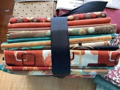 15 Assorted Fat Quarters In Shades Of Browns And Greens