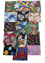 FAT QUARTER Fabric Disney Sports DC Comics Assorted Themes 100% Cotton Lot of 15