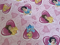 Fabric Flannel Cotton Disney princesses 43”x 28” 239