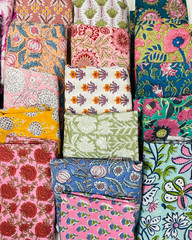 indian hand block printed scrap – scrap bundle – fabric scraps cotton – fabric