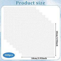 300 Pcs 4 X 4 Inches Cotton Fabric Squares White Solid Colors Quilting Fabric Bu