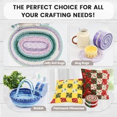 -18 Options-100% Cotton Jelly Roll Fabric Precut Strips for Quilting, Crafting