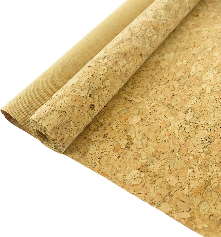 11.8″ x 52″(30cm x 132cm) Real Cork Faux Leather Roll for Bows Earrings Makin…