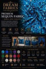 Sage Holographic Sequin Fabric on Mesh Petal Bridal Dress Gown