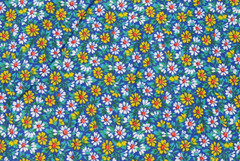 2 Yds X 44″ Cranston Print Works VIP Print Blue With Yellow & White Daisy’s