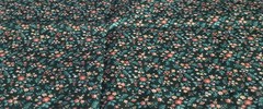 Vintage VIP Cranston Floral Calico Cotton Fabric Green 2/3 yards 44x 24 Quilting