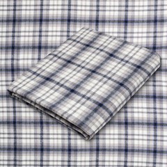 White and Gray Tartan Plaid Cotton Flannel Fabric – 60″ Wide – Sold by the Yard