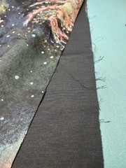 Vintage Outer Space Galaxy Cotton Fabric – Planets Saturn Nebula Stars Material