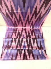 PURE UZBEK IKAT SHOI SILK FABRIC-FINE & DELICATE-100% SILK – TOP QUALITY FABRIC