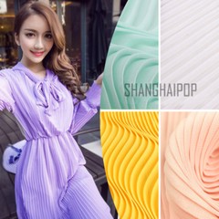1M DIY Pleated Chiffon Fabric Craft Material Dress Skirt Sewing Material Soft