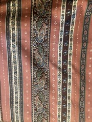 Vintage VIP Cranston Floral & Pink Border Stripe Print Fabric – 8 Yds