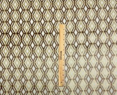 CLARENCE HOUSE MILO BROWN TAN MODERN GEO DIAMOND VELVET FABRIC BY YARD 50″W