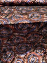 Nylon Spandex 60 W Stretch Fabric Sold BTY Design Multicolor Metallic Blue Red