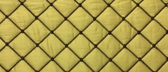 100% silk dupioni padded and quilted in diamond design by Scalamandre 8015