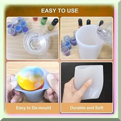 Cylinder Candle Making Kit with Silicone Molds