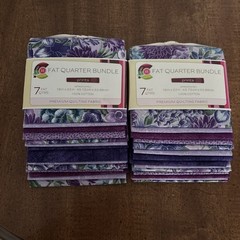 LOT of 14 Creative Cuts Fat Quarters Prints Purple Cotton Quilting NEW