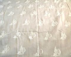 DELUXE WHITE/White Semi-Sheer USA BATISTE Drapery Fabric 100″ Wide Off The ROLL