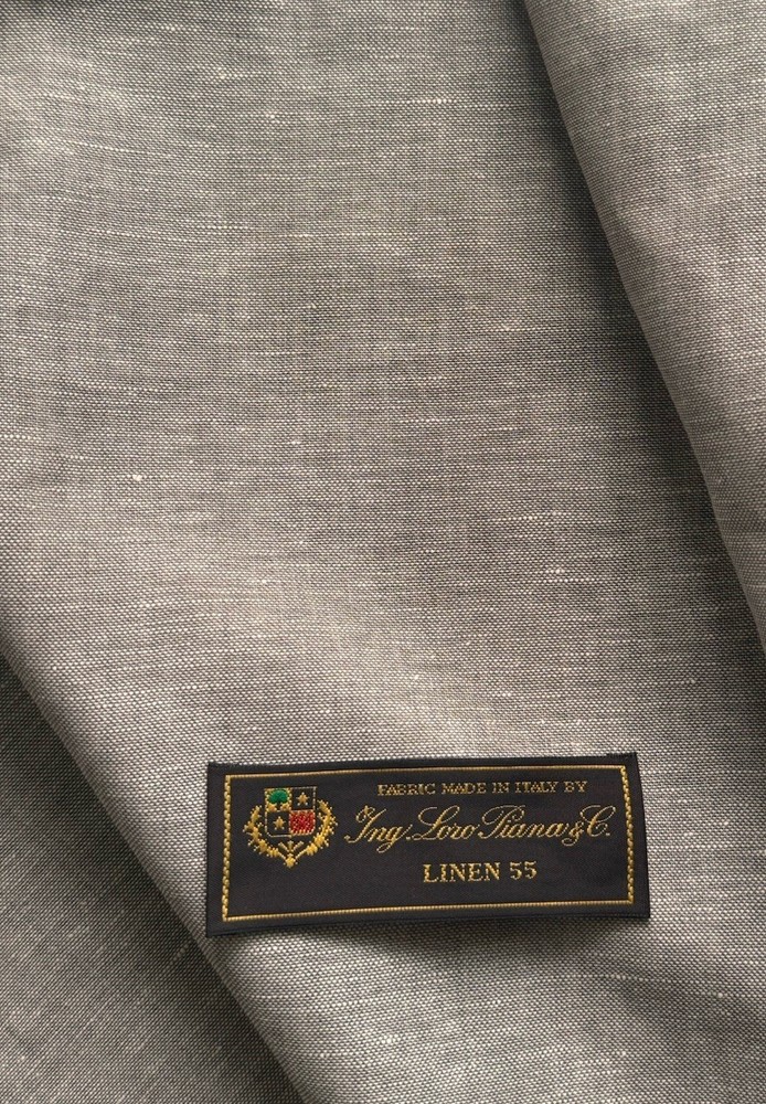 LORO PIANA LINEN 55 Luxury Italian Suiting Cloth Fabric 44% Wool 55% Linen 1.1yd