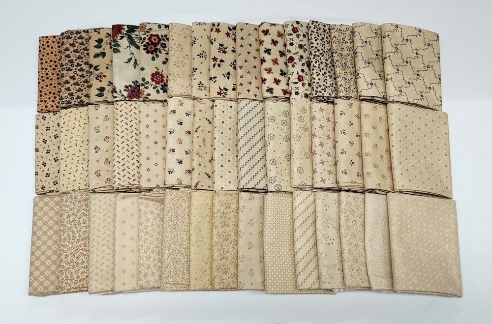 10 Fat Quarters – Kansas Troubles by Moda (Neutrals, Creams, LIGHT COLORS ONLY)