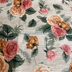 Floral Cotton Fabric Pre Cut Yard 44” New