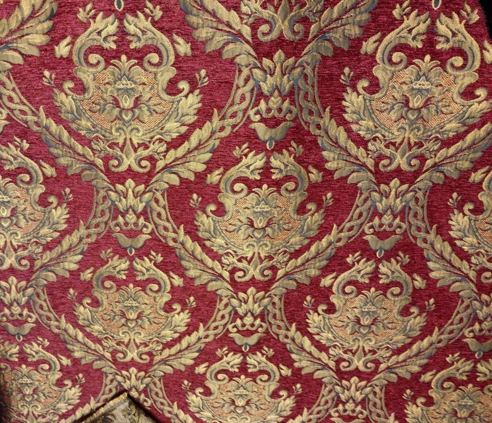 Chenille Renaissance damask Decor Upholstery, Sold By the Yard/sample 58″ wide