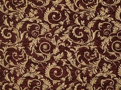 Chenille Upholstery Crimson Saxxon floral Leaf Drapery home fabric yd 56″ Wide
