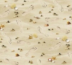 Landscape Medley Fabric | Elizabeth’s Studio Footprint Seashell Sand By the Yard