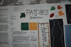 Cotton fabric panel, Halloween Patch the Scarecrow cut & sew print, 60″ x 35″