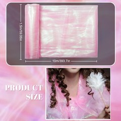 Ganeen 11 Yard Iridescent Fabric Organza Fabric Sheer 59 Inches Wide Rainbow Las