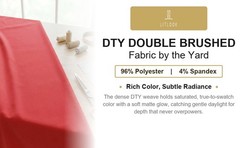 DTY Double Brushed Jersey Knit Fabric by the Yard 4-Way Stretch Poly Spandex