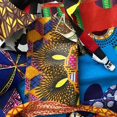 African Fabric Scraps/ Strips/ Remnants *Beautiful*, Per Half Pound