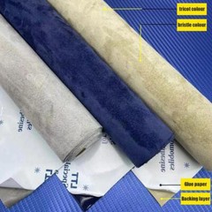 Self Adhesive Faux Suede Fabric Wrap Film Sticker Stretch Diy Car Interior Craft
