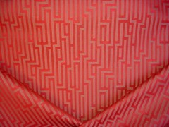 11-3/8Y Brunschwig & Fils BF10304 Fretwork Lattice Weave Red Upholstery Fabric