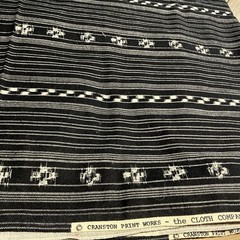 Woven Cotton-Blend Fabric Black 2.2 Yards Cranston Print Works The Cloth Co