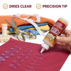 Aleene’s Fabric Fusion Glue 4 oz, Permanent and Washable Adhesive, 4 oz