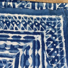 Hand Blocked Fabric Mughal India Textile Woven 60”X90” Central Cottage Emporium
