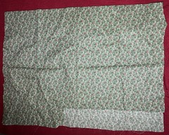 Vintage 1950s 60s cotton green floral design 1yd+