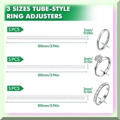 15 Spiral Silicone Ring Size Adjusters Set