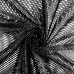 Brylee BLACK Polyester Micro Mesh Jersey Sports Mesh Knit Fabric by the Yard