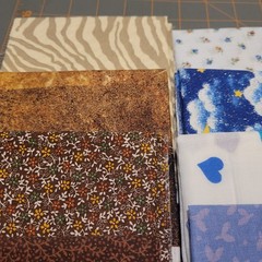 LOT OF 15 FAT QUARTERS COTTON FABRIC ASSTD COLORS & DESIGNS lot 14